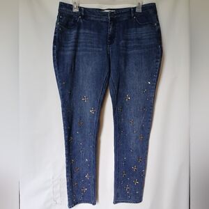 Cest 1946 Womens Denim Jeans Modern Size 16 Color Blue